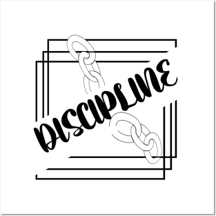 DISCIPLINE word chain design Totes, phone cases, mugs, masks, hoodies, notebooks, stickers ,aesthetic, cute outfit fashion design Posters and Art